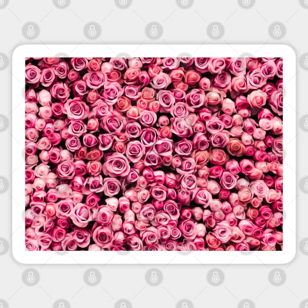 Bed of Roses Sticker by Hispaniola-Fineart